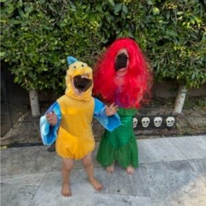 Halloween costumes. 2T Flounder and 4T Ariel costume.